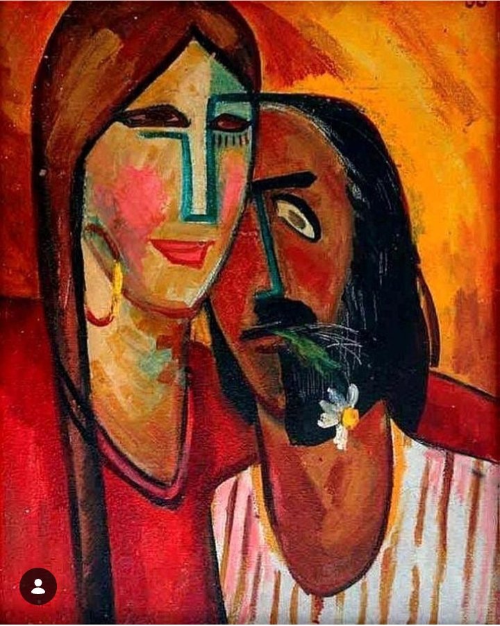 Smile oil on cardboard